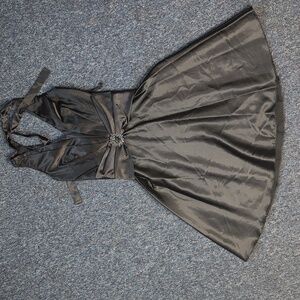 Fiesta Satin Halter Cocktail Dress